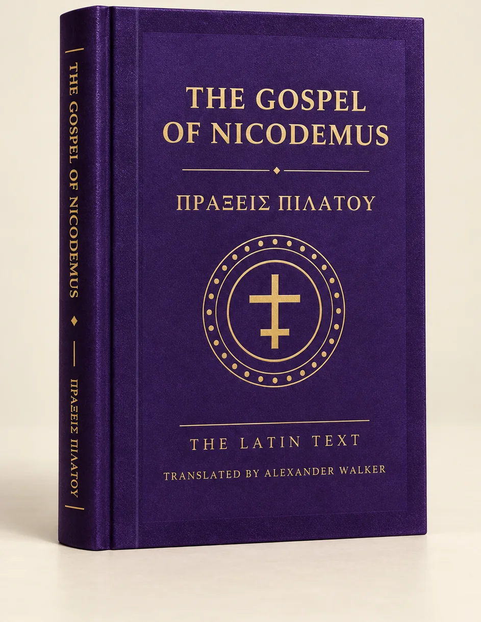 The Gospel of Nicodemus hardcover — purple cloth with gold foil